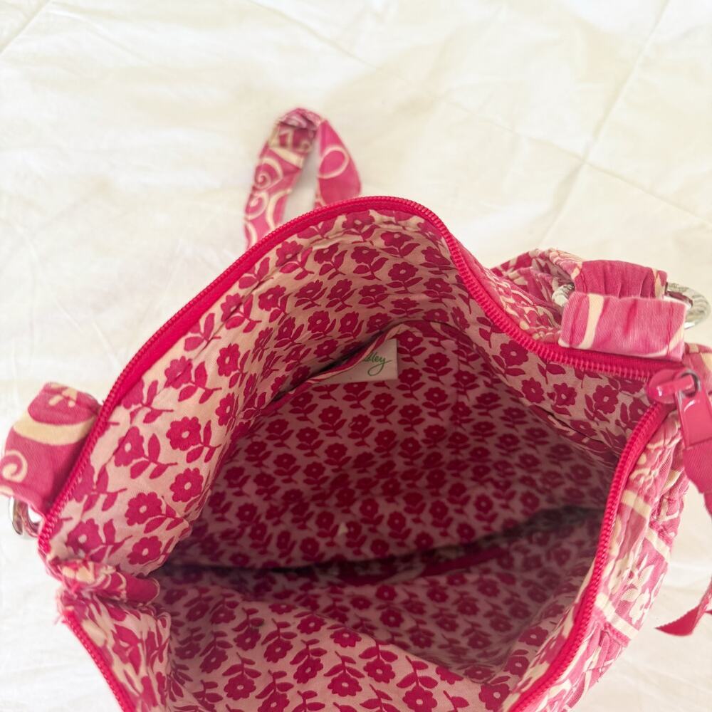 Vera Bradley Pink Quilted Floral Crossbody Bag Adjustable Strap - Picture 7 of 8
